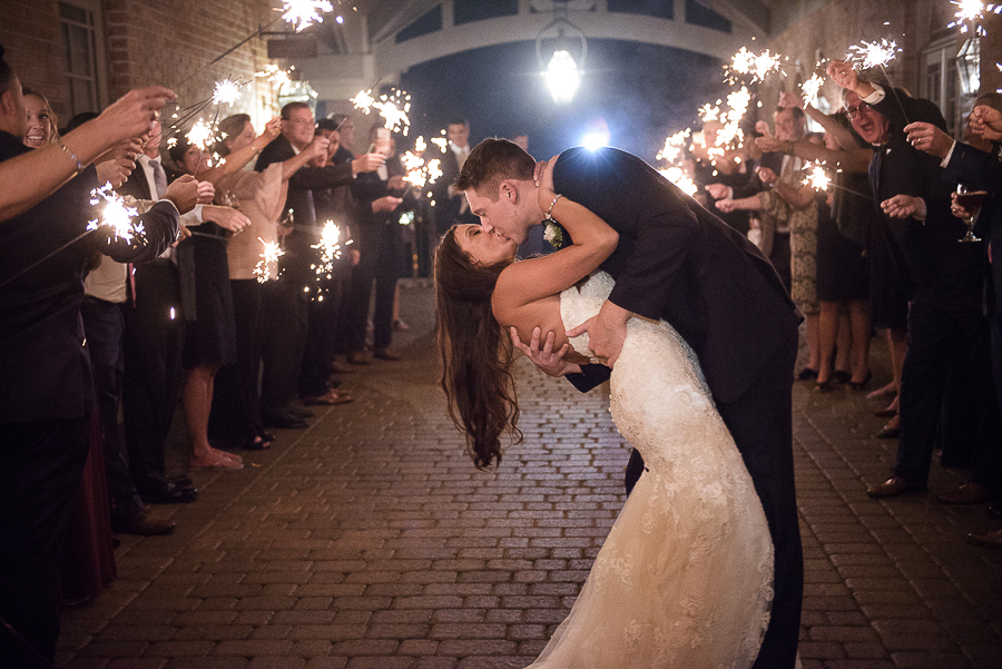 Great River Golf Club Wedding Photographer Captures Sparkler Wedding Exit
