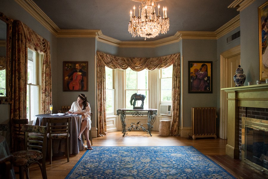 FEAST at Round Hill Room for Bride to Write her Vows 2017 Summer Wedding