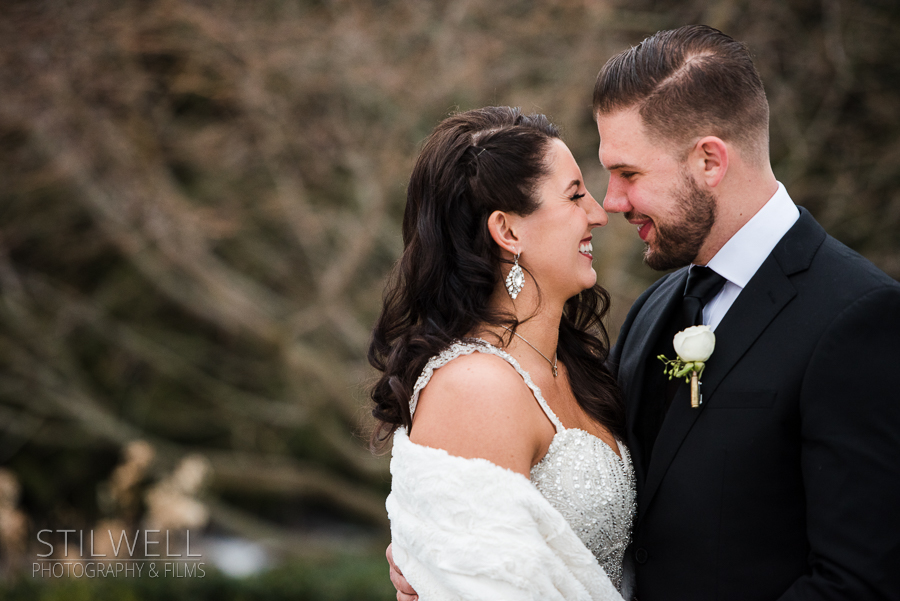 First Look Wedding Photo The Garrison
